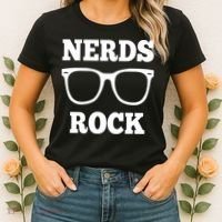 Funny Nerds Rock Gamer Geek Fun Cute Nerd Women's T-Shirt thumb 2