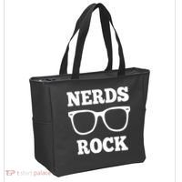Funny Nerds Rock Gamer Geek Fun Cute Nerd Tote Bag thumb 2