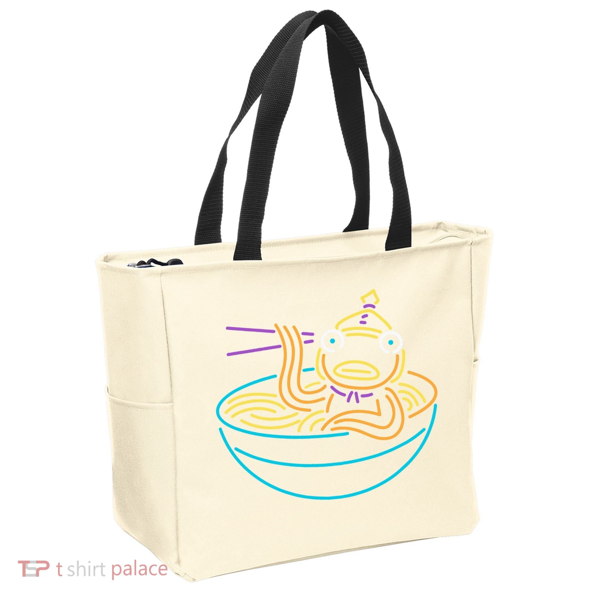 Fishstick Neon Ramen Bowl Center Icon Tote Bag