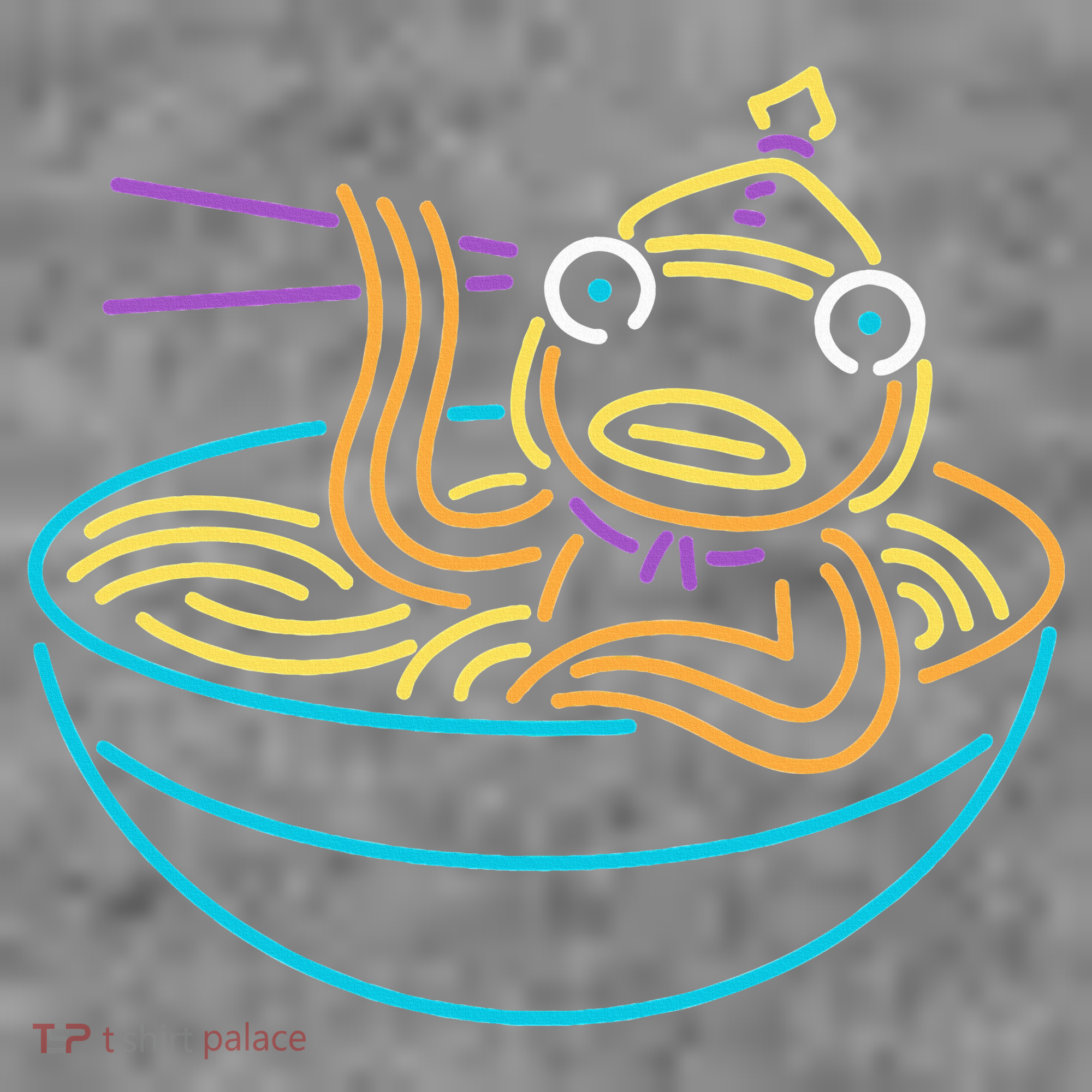 Fishstick Neon Ramen Bowl Center Icon Toddler Hoodie