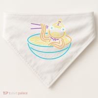 Fishstick Neon Ramen Bowl Center Icon USA-Made Doggie Bandana thumb 0