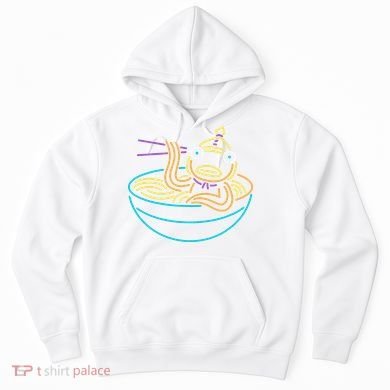 Fishstick Neon Ramen Bowl Center Icon Hoodie
