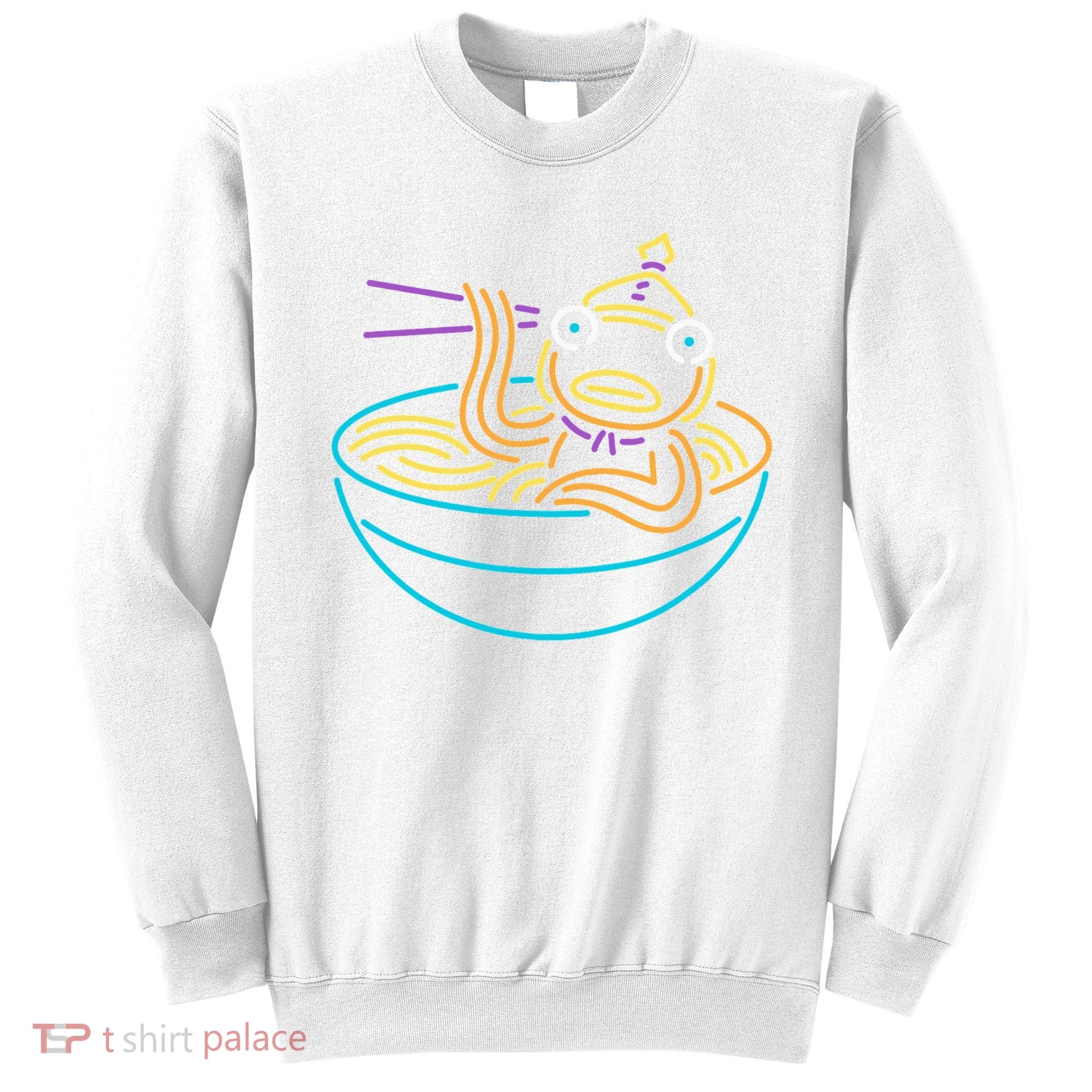 Fishstick Neon Ramen Bowl Center Icon Sweatshirt