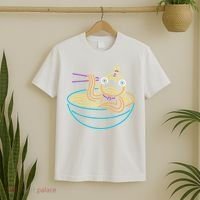 Fishstick Neon Ramen Bowl Center Icon T-Shirt thumb 2