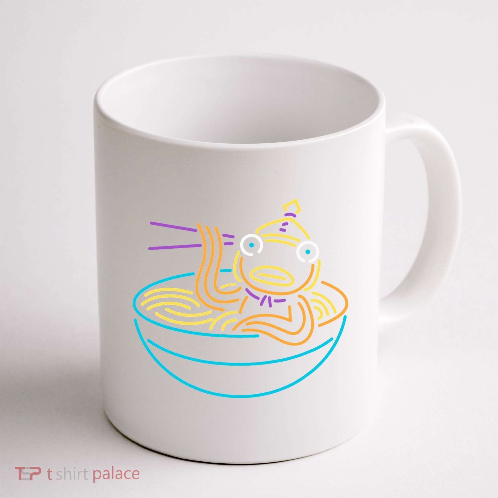 Fishstick Neon Ramen Bowl Center Icon Coffee Mug