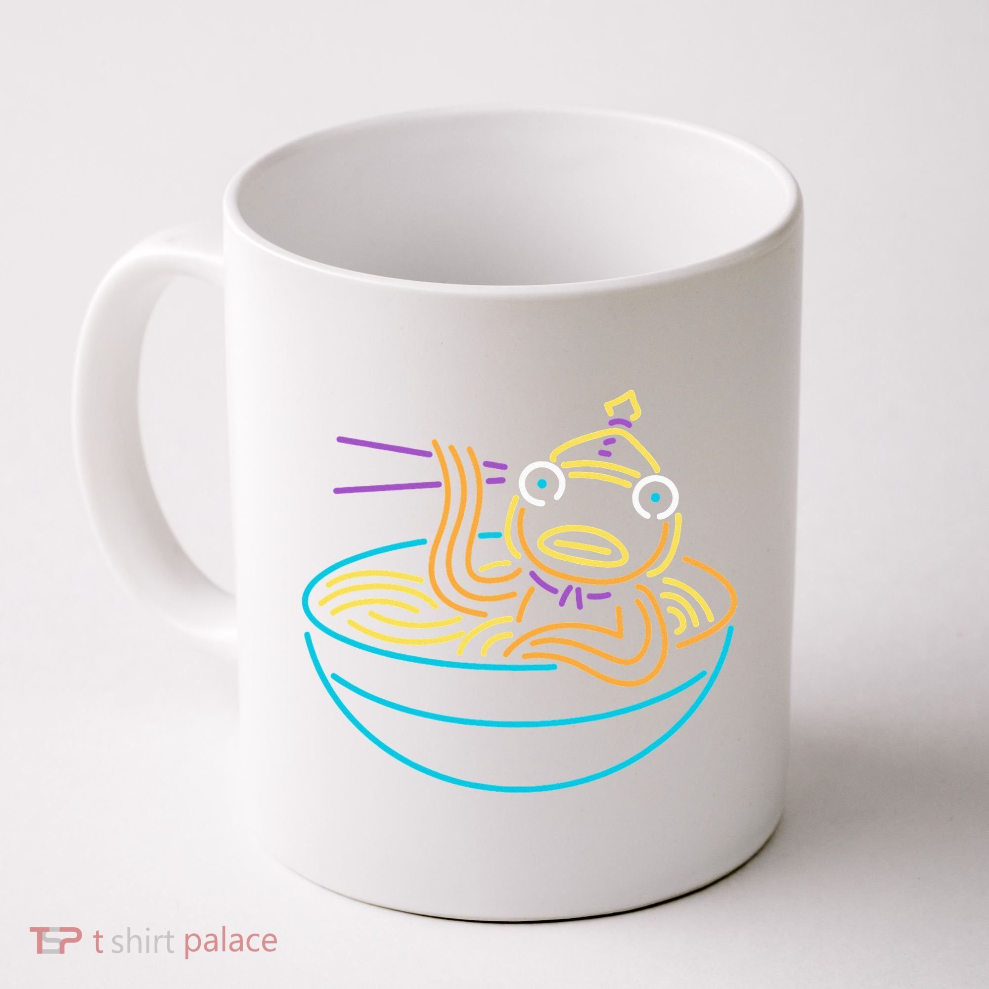 Fishstick Neon Ramen Bowl Center Icon Coffee Mug