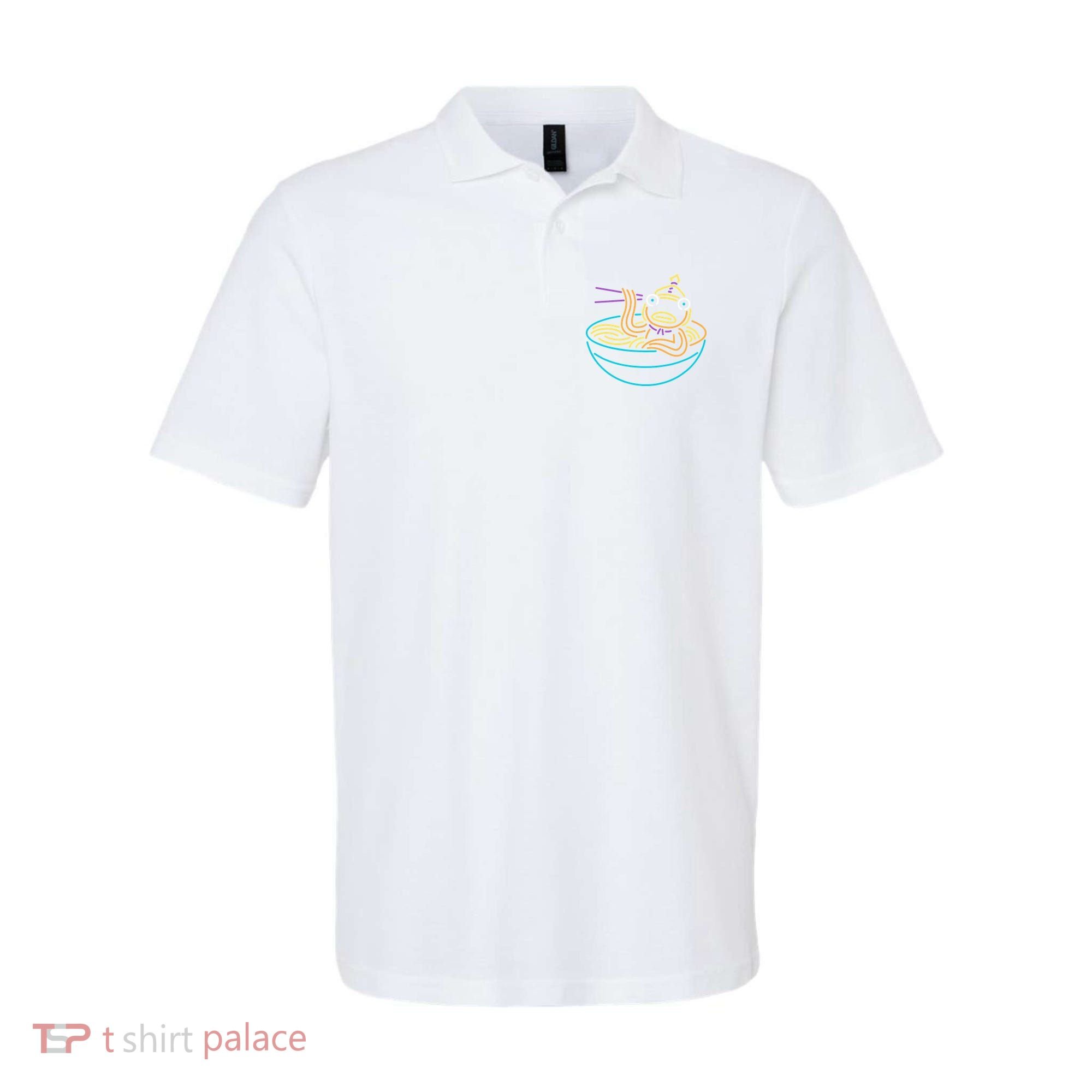 Fishstick Neon Ramen Bowl Center Icon Polo