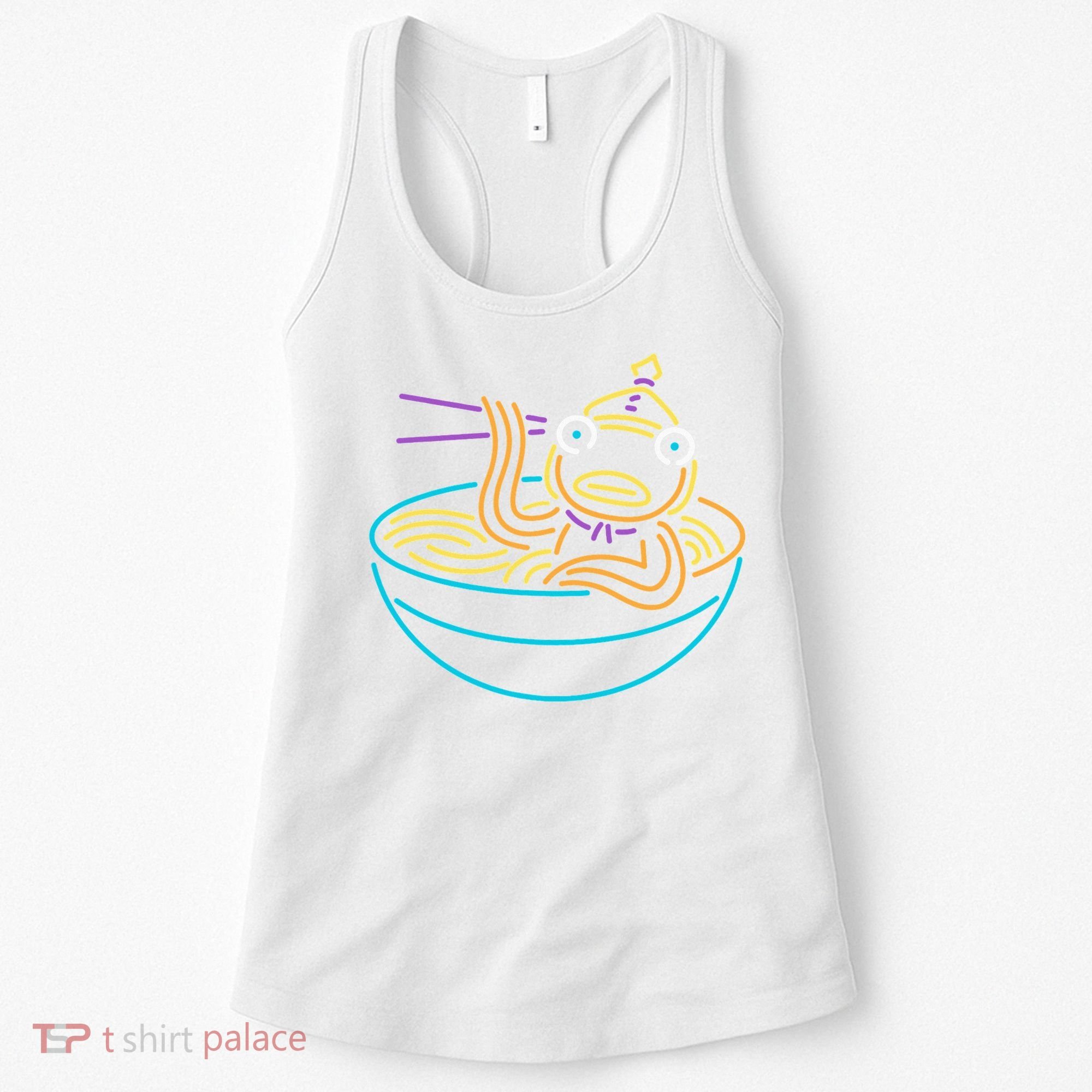 Fishstick Neon Ramen Bowl Center Icon Women's Tank Top