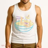 Fishstick Neon Ramen Bowl Center Icon Tank Top thumb 3