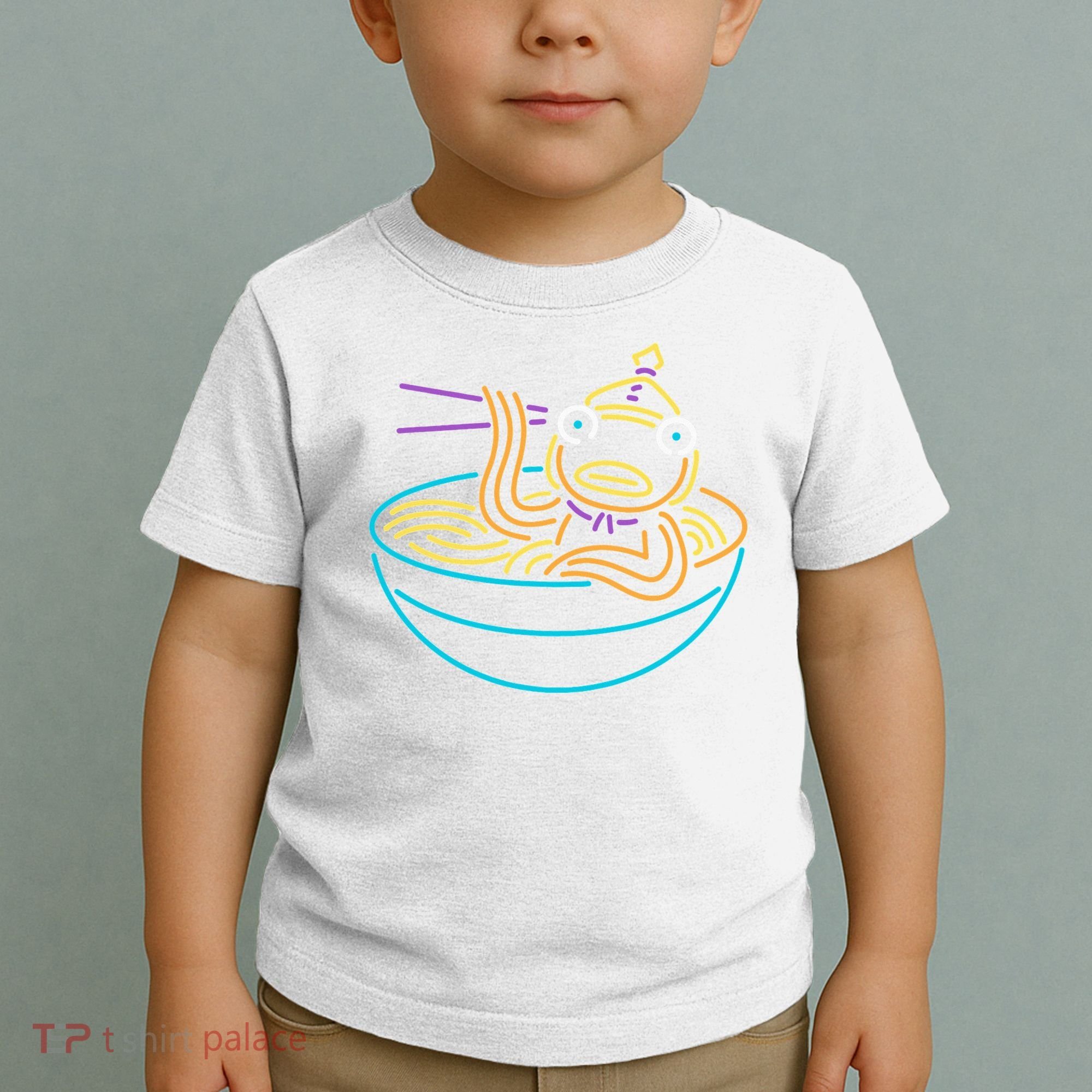 Fishstick Neon Ramen Bowl Center Icon Toddler T-Shirt
