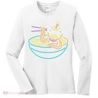 Fishstick Neon Ramen Bowl Center Icon Women's Long Sleeve Shirt thumb 0