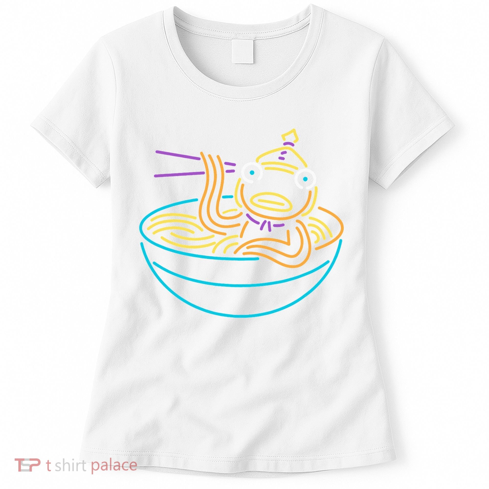 Fishstick Neon Ramen Bowl Center Icon Women's T-Shirt
