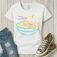 Fishstick Neon Ramen Bowl Center Icon Women's T-Shirt thumb 3