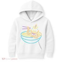 Fishstick Neon Ramen Bowl Center Icon Kids Hoodie thumb 0