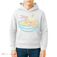 Fishstick Neon Ramen Bowl Center Icon Kids Hoodie thumb 4