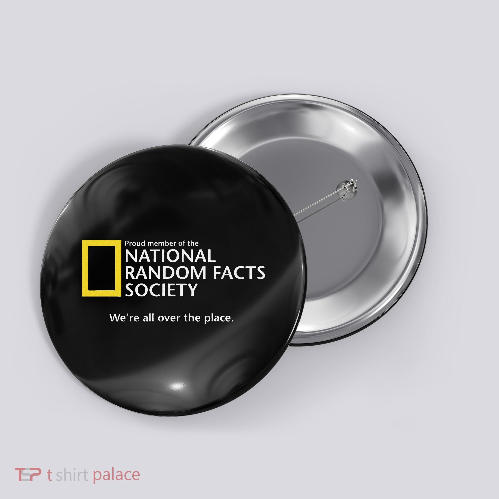 Funny National Random Facts Society For Odd Memory People Button