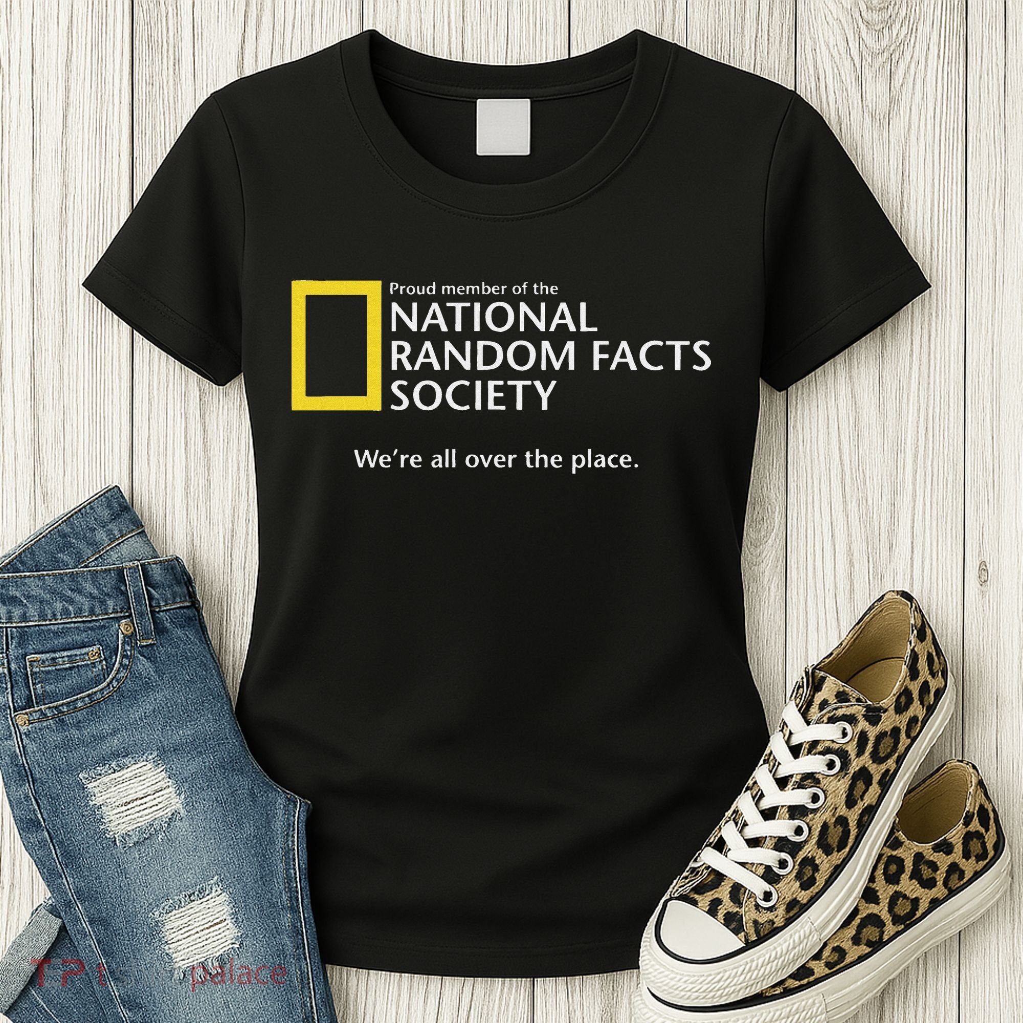 Funny National Random Facts Society For Odd Memory People Women's T-Shirt