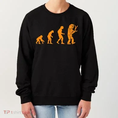 Funny Nerdy Robot Evolution Computer Robotics Geek Gift Women's Sweatshirt