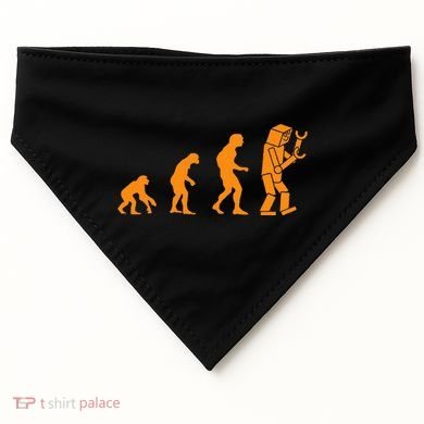 Funny Nerdy Robot Evolution Computer Robotics Geek Gift USA-Made Doggie Bandana