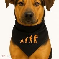 Funny Nerdy Robot Evolution Computer Robotics Geek Gift USA-Made Doggie Bandana thumb 1