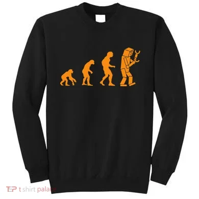 Funny Nerdy Robot Evolution Computer Robotics Geek Gift Sweatshirt
