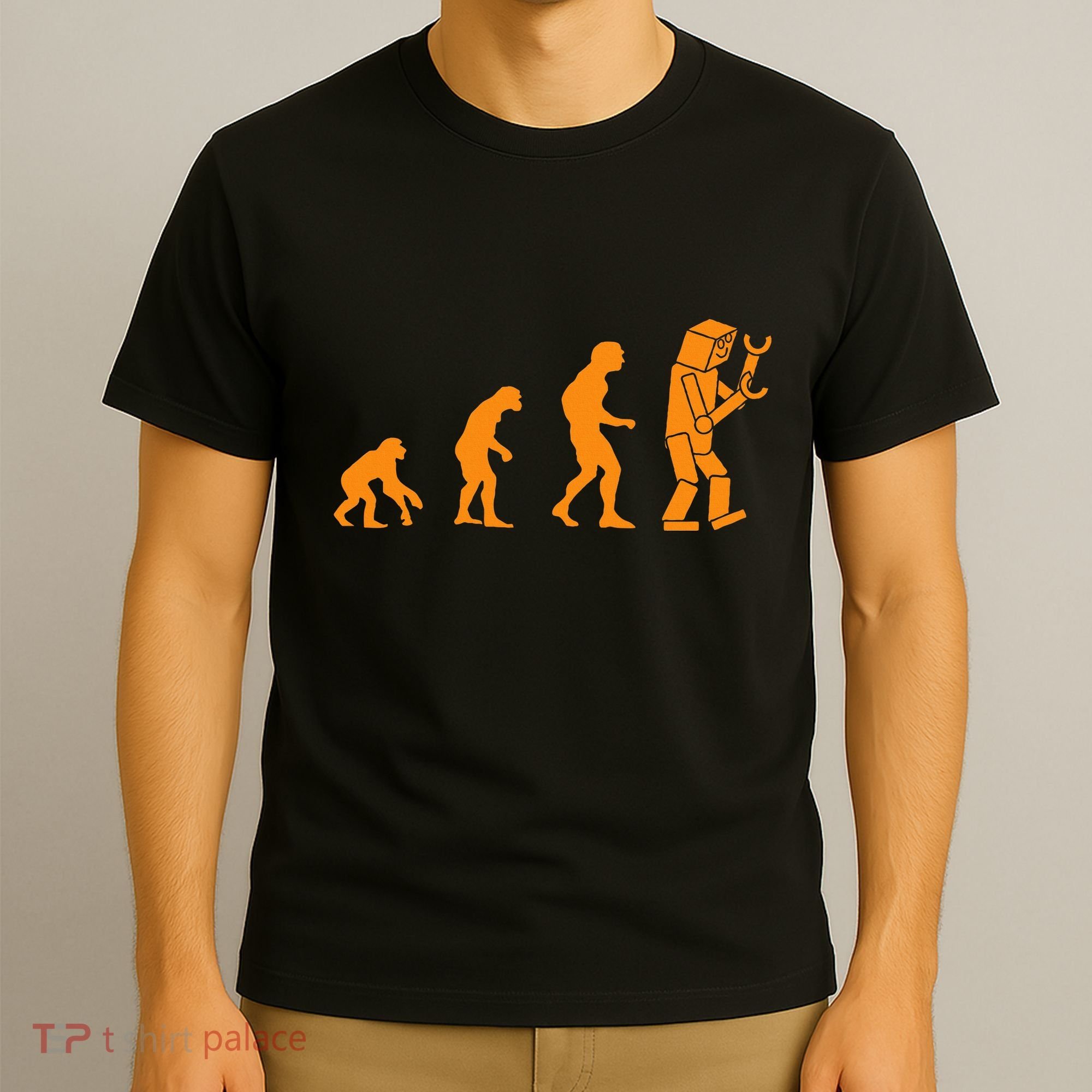 Funny Nerdy Robot Evolution Computer Robotics Geek Gift T-Shirt