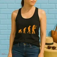 Funny Nerdy Robot Evolution Computer Robotics Geek Gift Women's Tank Top thumb 2