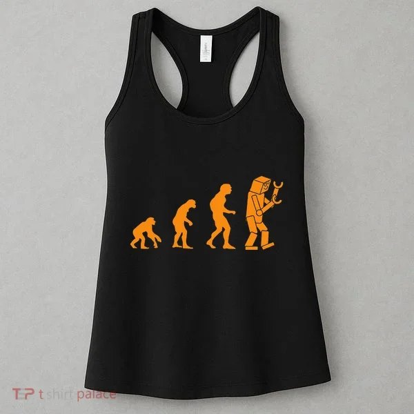Funny Nerdy Robot Evolution Computer Robotics Geek Gift Women's Tank Top