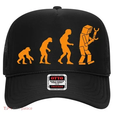 Funny Nerdy Robot Evolution Computer Robotics Geek Gift Hat