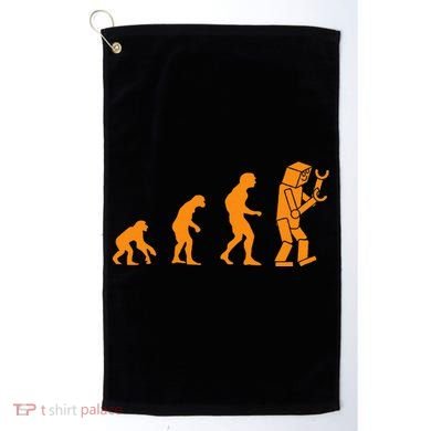 Funny Nerdy Robot Evolution Computer Robotics Geek Gift Golf Towel