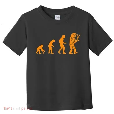 Funny Nerdy Robot Evolution Computer Robotics Geek Gift Toddler T-Shirt