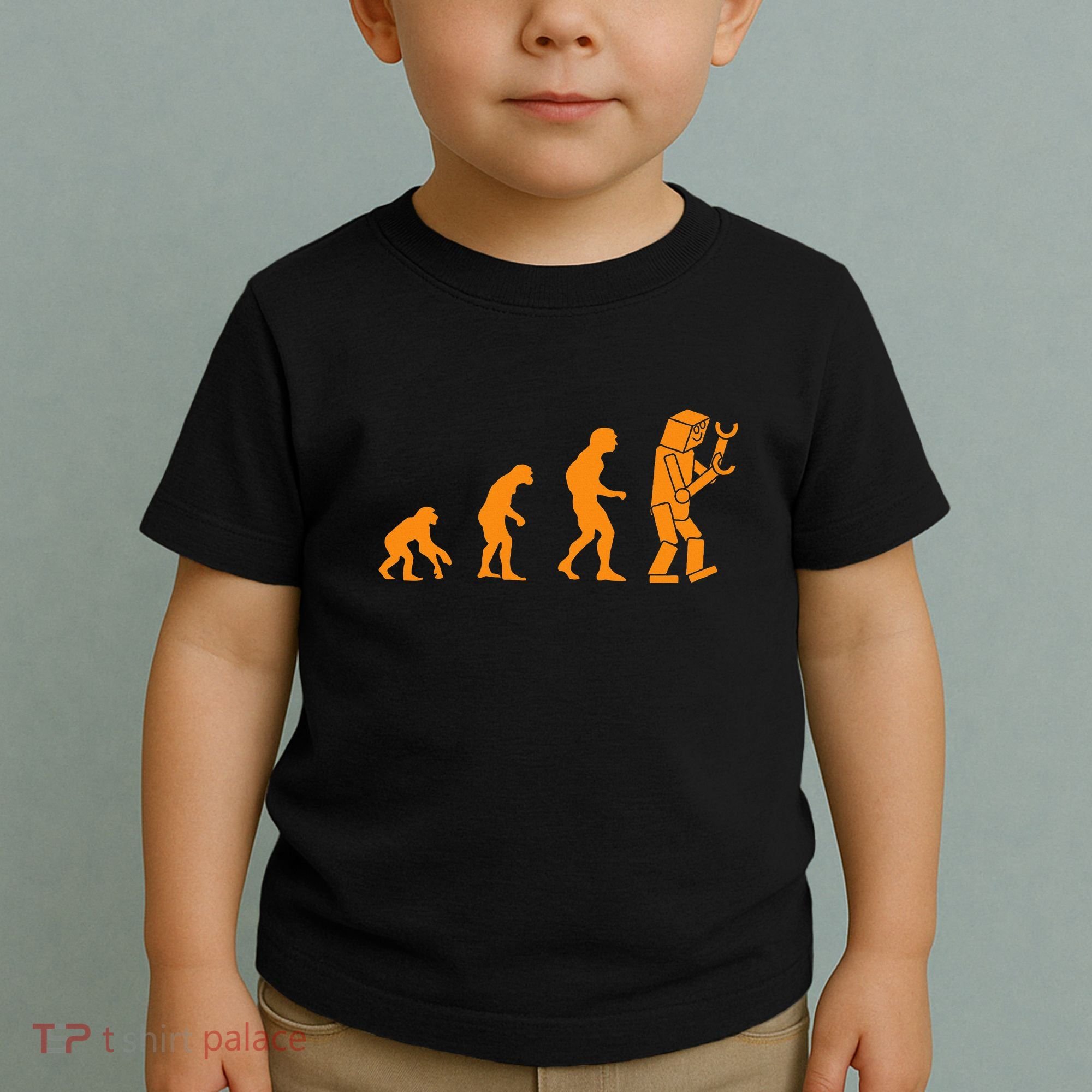 Funny Nerdy Robot Evolution Computer Robotics Geek Gift Toddler T-Shirt
