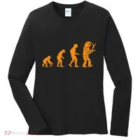 Funny Nerdy Robot Evolution Computer Robotics Geek Gift Women's Long Sleeve Shirt thumb 0