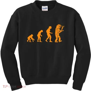 Funny Nerdy Robot Evolution Computer Robotics Geek Gift Kids Sweatshirt