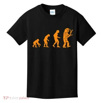 Funny Nerdy Robot Evolution Computer Robotics Geek Gift Kids T-Shirt