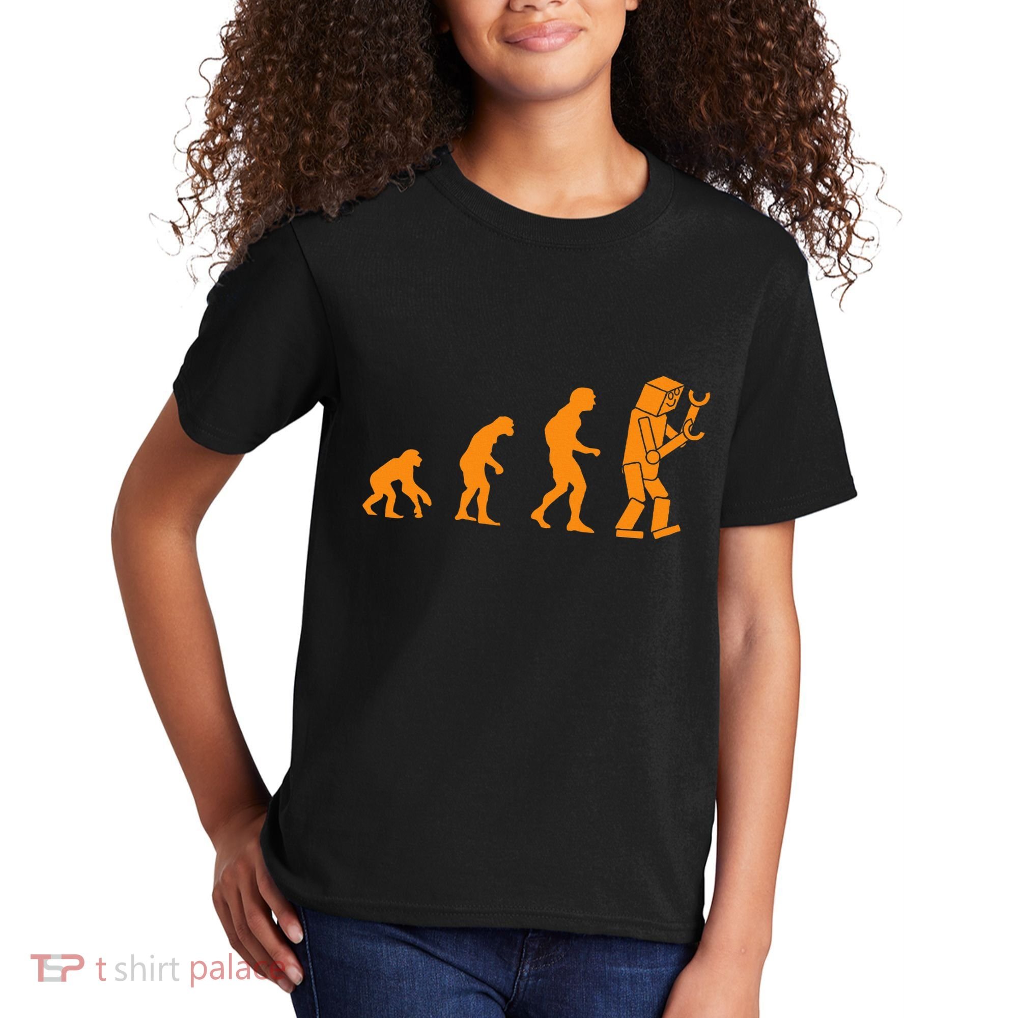 Funny Nerdy Robot Evolution Computer Robotics Geek Gift Kids T-Shirt