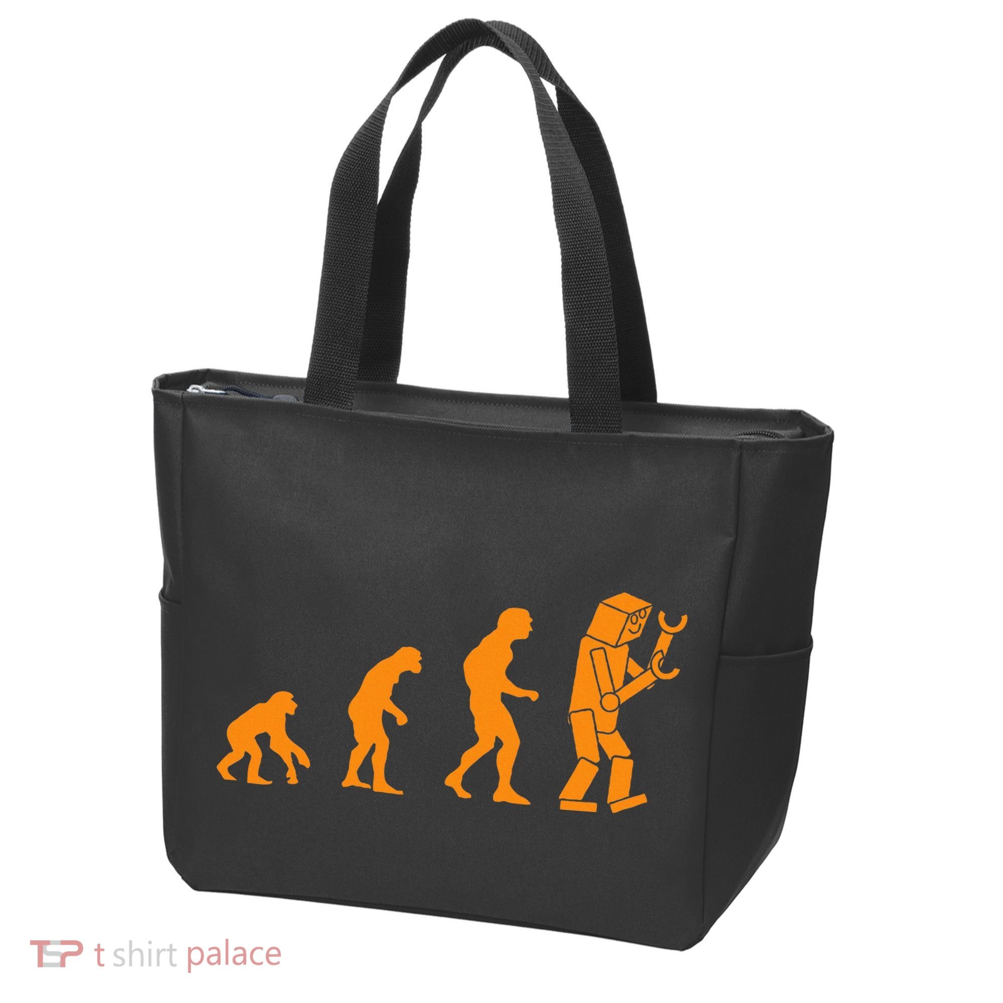 Funny Nerdy Robot Evolution Computer Robotics Geek Gift Tote Bag