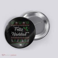 Feliz Navidad Spanish Merry Christmas Button thumb 0