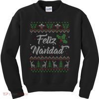 Feliz Navidad Spanish Merry Christmas Kids Sweatshirt thumb 0