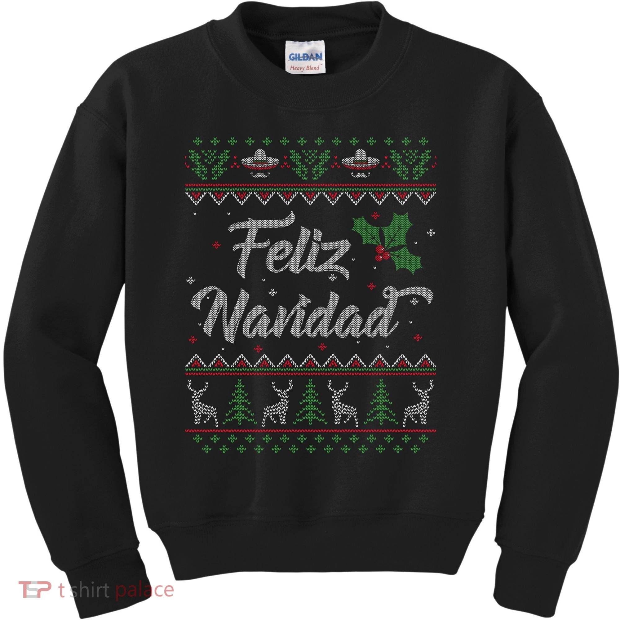 Feliz Navidad Spanish Merry Christmas Kids Sweatshirt