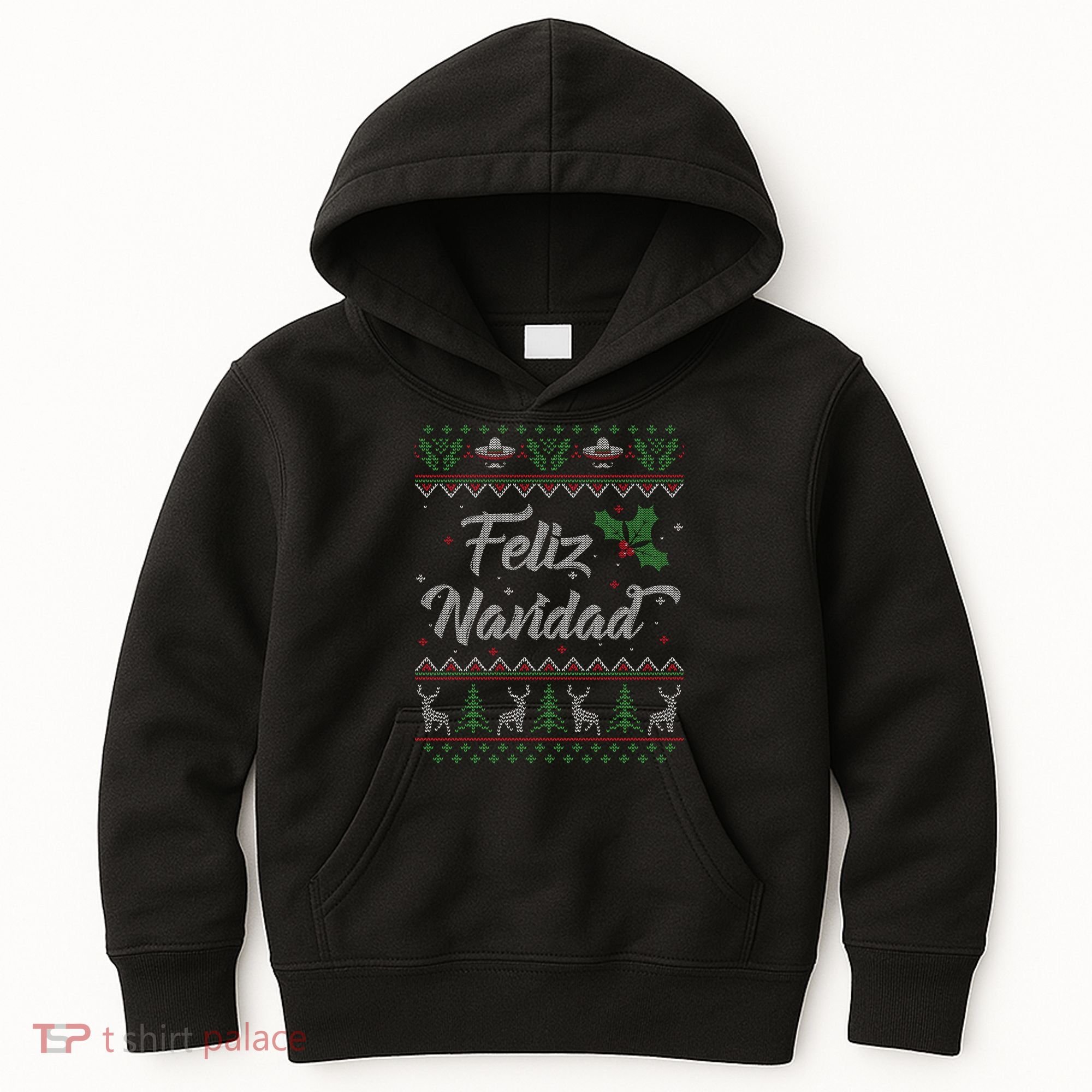 Feliz Navidad Spanish Merry Christmas Kids Hoodie