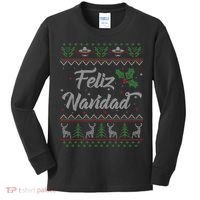 Feliz Navidad Spanish Merry Christmas Kids Long Sleeve Shirt thumb 0