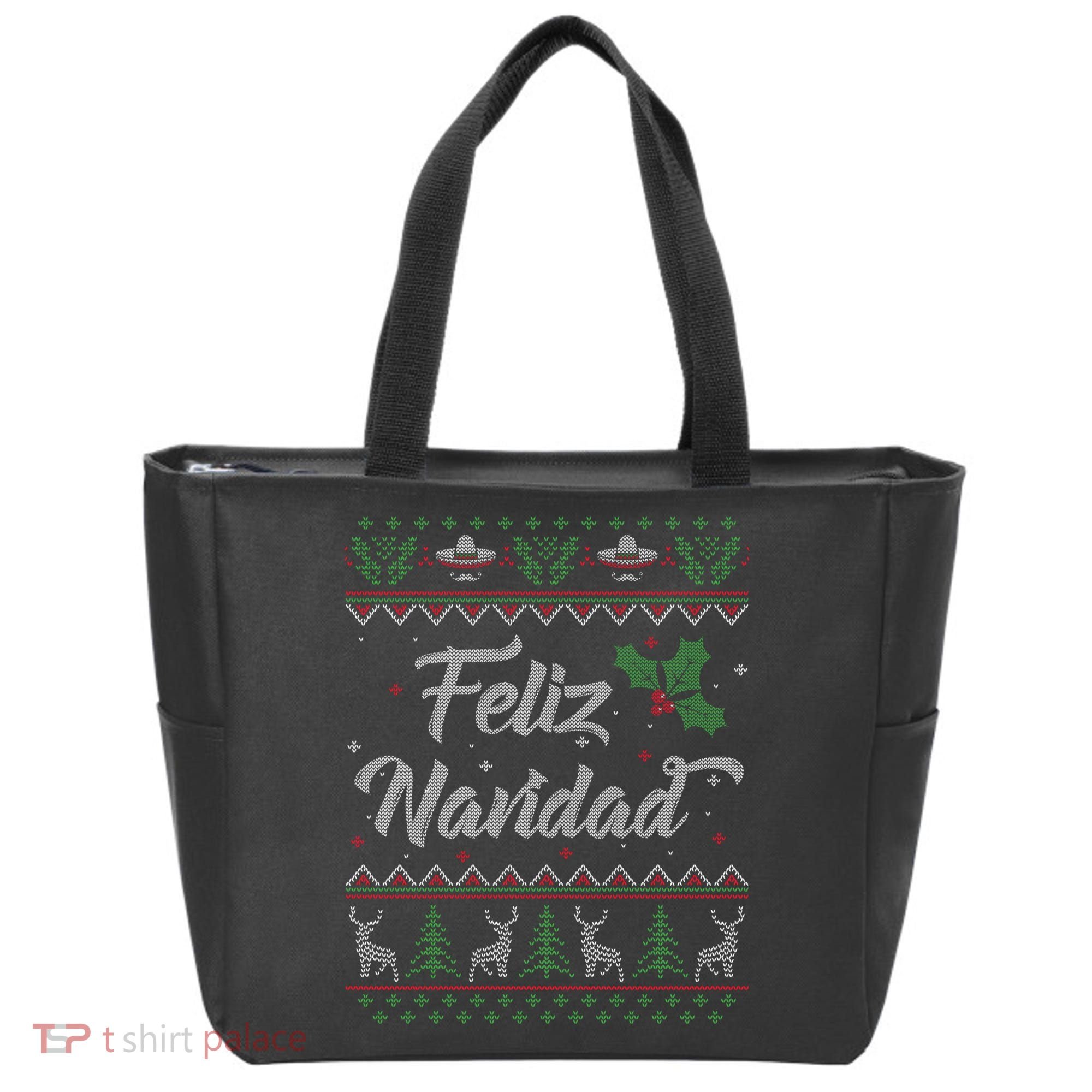 Feliz Navidad Spanish Merry Christmas Tote Bag