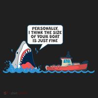 Funny Nice Shark And Fishing Boat Comic Hat thumb 2