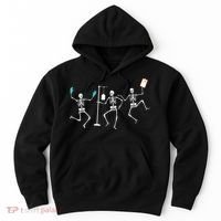 Funny Nurse Skeleton Halloween Healthcare Crew Skeleton Hoodie thumb 0