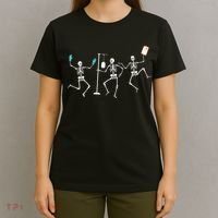 Funny Nurse Skeleton Halloween Healthcare Crew Skeleton T-Shirt thumb 4