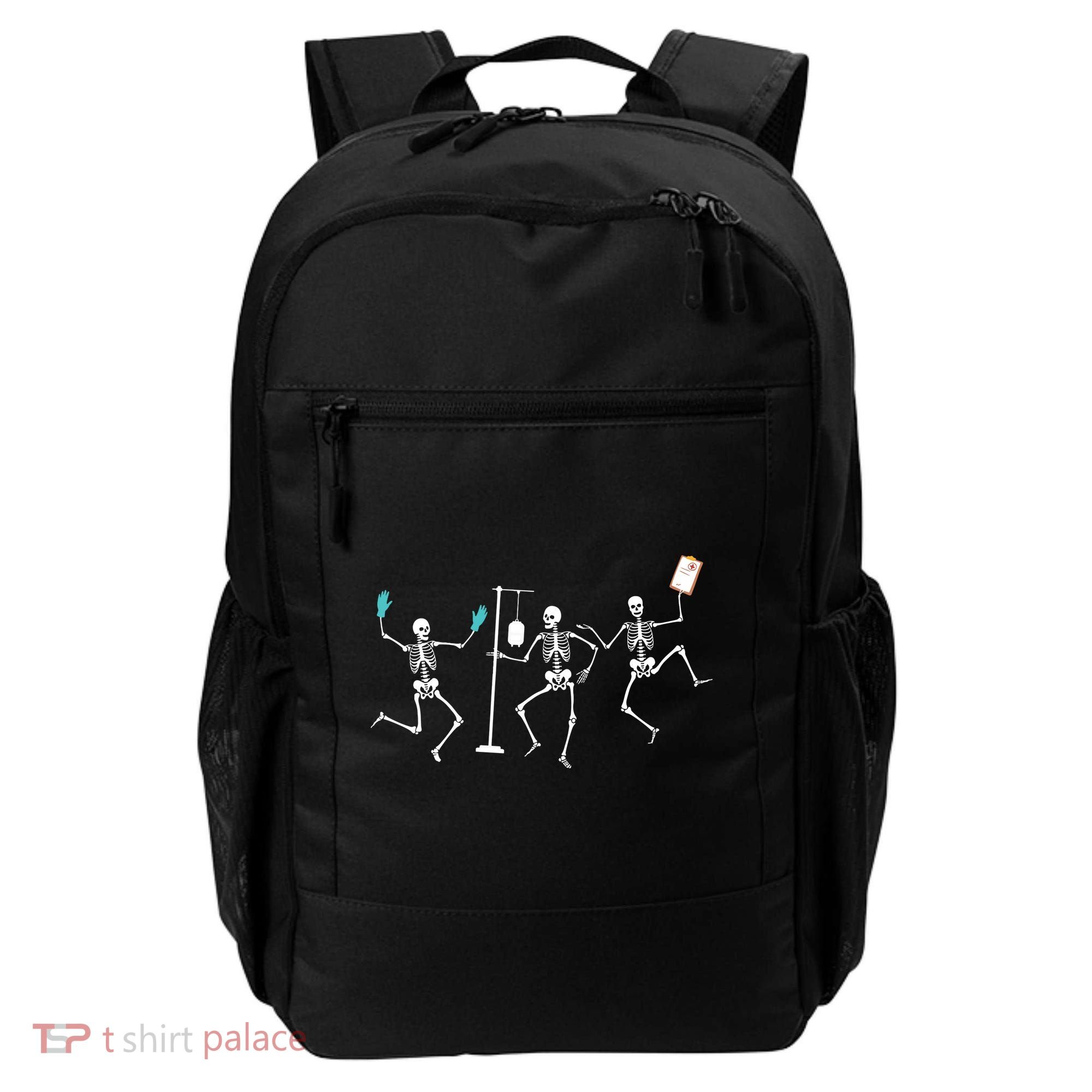 Funny Nurse Skeleton Halloween Healthcare Crew Skeleton Backpack