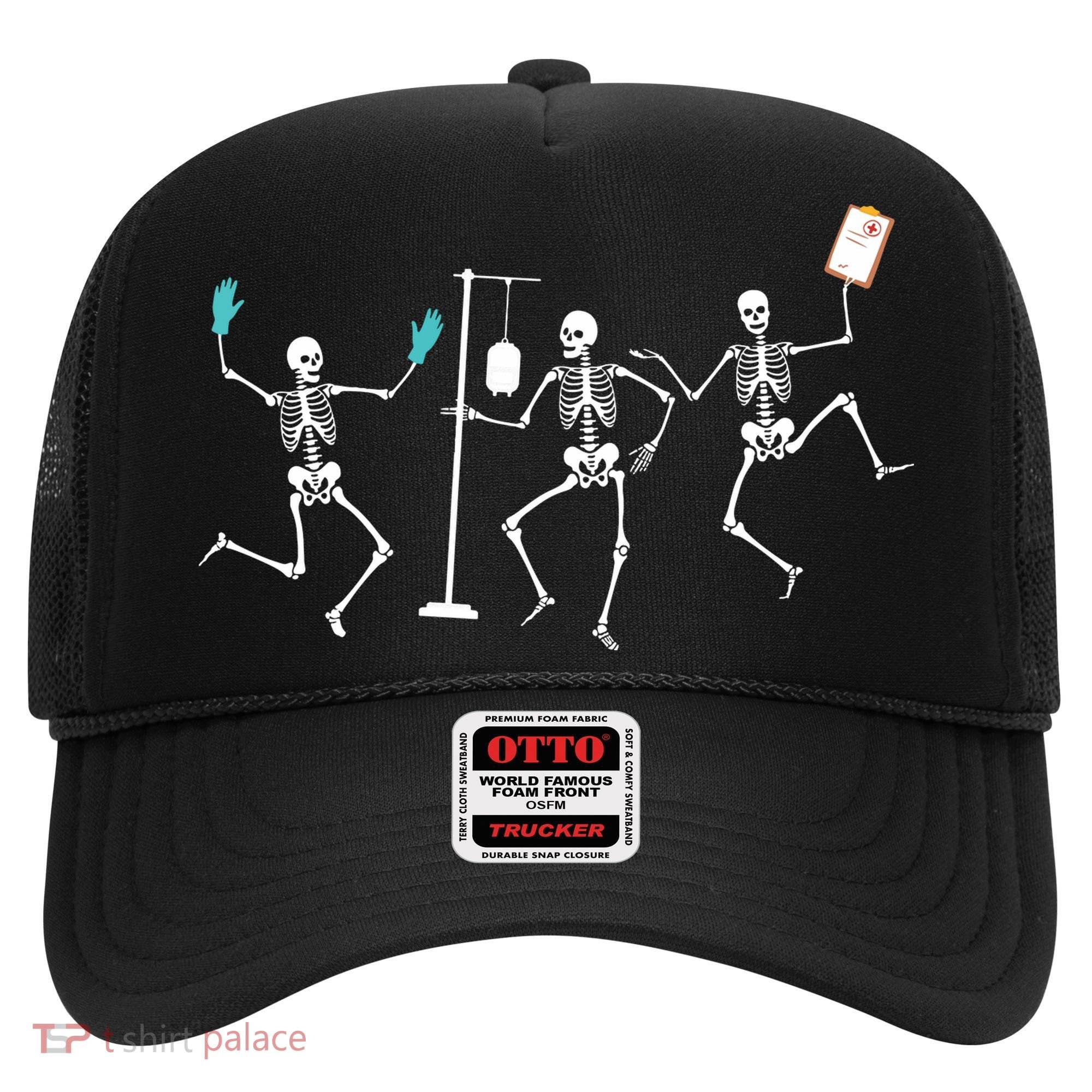 Funny Nurse Skeleton Halloween Healthcare Crew Skeleton Hat