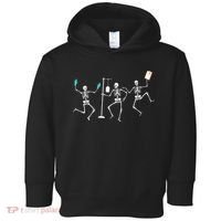 Funny Nurse Skeleton Halloween Healthcare Crew Skeleton Toddler Hoodie thumb 0