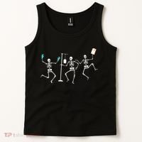 Funny Nurse Skeleton Halloween Healthcare Crew Skeleton Tank Top thumb 2
